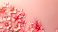 Delicate pink paper flowers background Royalty Free Stock Photo