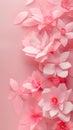Delicate pink paper flowers background Royalty Free Stock Photo