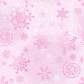 Delicate pink spotted Christmas pattern