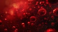 Delicate red blood cells and bubbles in soft c4d rendering with detailed textures Royalty Free Stock Photo