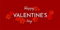 Valentine`s day horizontal card with flowers Royalty Free Stock Photo