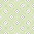 Delicate romb geometric background pattern green white grey Royalty Free Stock Photo