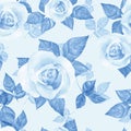 Delicate roses 3. Floral seamless pattern Royalty Free Stock Photo