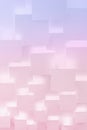 Delicate saturated romantic gradient very peri, pink, white abstract geometric background with squares with soft light shadows. Royalty Free Stock Photo