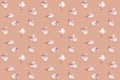Delicate seamless background, natural pattern with pink magnolia buds, spring flowers, basis for designer, nature awakening