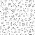 Vector Delicate seamless little flowers repeat seamless pattern. Floral pattern Royalty Free Stock Photo