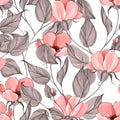 Delicate seamless pattern with pink