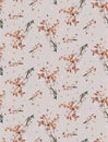 Delicate Seamless vector pattern repeat floral fantasy + terrazzo in light pink and grey