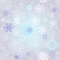 Delicate silvery seamless Christmas pattern