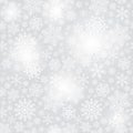 Delicate silvery seamless Christmas pattern Royalty Free Stock Photo