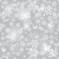 Delicate silvery seamless Christmas pattern Royalty Free Stock Photo