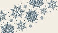 Delicate snowflakes pattern. Elegant winter season decorative elements, vector design Generative AI Royalty Free Stock Photo