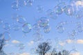Delicate soap bubbles