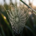Captures the fragile beauty of the web, possibly found in a garden Royalty Free Stock Photo