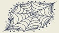 Delicate Spiderweb Design, Nature\'s Intricate Pattern, vector design Generative AI Royalty Free Stock Photo