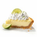 Delicate Taco Key Lime Pie Slice In High-key Lighting Royalty Free Stock Photo