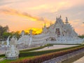 Delicate Thai art in White temple