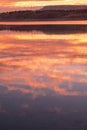 Delicate tranquil landscape from bottom view to pure sky