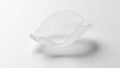 A delicate translucent object resembling a petal rests on a white surface Royalty Free Stock Photo
