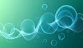 Abstract Green Wave with Flowing Bubbles Royalty Free Stock Photo