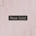 Delicate vector pattern with branches with imitation of rose gold