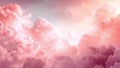 Delicate watercolor animation paints the sky with dreamy pink clouds.