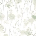 Delicate watercolor botanical digital paper floral background in soft basic pastel green tones Royalty Free Stock Photo