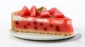 Delicate Watermelon Pie Dessert With Mint Slices