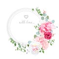 Delicate wedding floral vector design card.