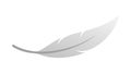 Delicate white feather, symbol of lightness and purity, graceful design element, vector design Generative AI Royalty Free Stock Photo