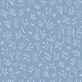 Vector Delicate seamless little flowers repeat seamless pattern. Floral pattern