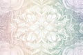 Delicate White and Pastel Mandala Pattern with Soft, Flowing Lines