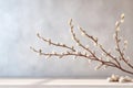 Willow Branch Elegantly Displayed With Soft Colors in a Serene Setting Generative AI Royalty Free Stock Photo
