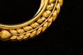 Delicated handicraft gold locket frame