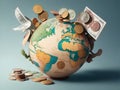 globe and money