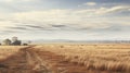 Delicately Rendered Landscapes: A Photorealistic Journey Through Hazy Australian Fields