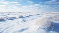 Delicately Rendered Winter Landscape With Snow Covered Grass Royalty Free Stock Photo