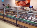 Delicatessen counter in a superstore.