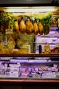 Delicatessen in the Covered market inside the Palazzo Della Ragione Padua, Italy 