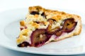 Delicatessen crumble plum cake Royalty Free Stock Photo