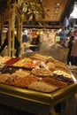 Delicatessen shop in market. Barcelona. Spain Royalty Free Stock Photo