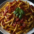 colorful chees pasta plate ai generated