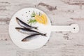 Delicious anchovy fish. Royalty Free Stock Photo