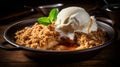 Delicious Apple Crisp: Sweet, Crispy, And Irresistible Dessert Recipe Royalty Free Stock Photo