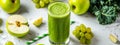 delicious apple grape smoothie on a white table Royalty Free Stock Photo