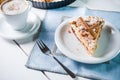 Delicious apple pie with sweet crumble Royalty Free Stock Photo