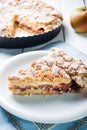 Delicious apple pie with sweet crumble Royalty Free Stock Photo