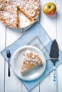 Delicious apple pie with sweet crumble Royalty Free Stock Photo