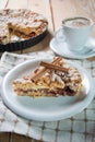 Delicious apple pie with sweet crumble Royalty Free Stock Photo