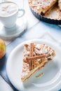 Delicious apple pie with sweet crumble Royalty Free Stock Photo